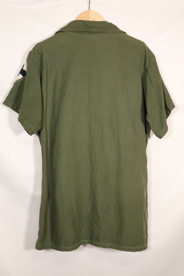 1967年契約　スヌーピーパッチ　アメリカ海軍　USN　OG-107　ユーティリティシャツ　中古品　B