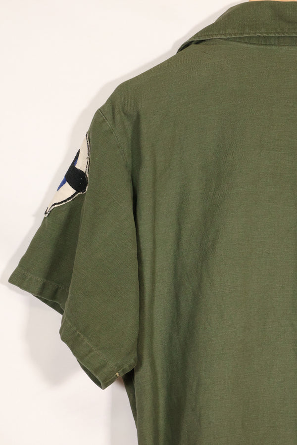 1967年契約　スヌーピーパッチ　アメリカ海軍　USN　OG-107　ユーティリティシャツ　中古品　B