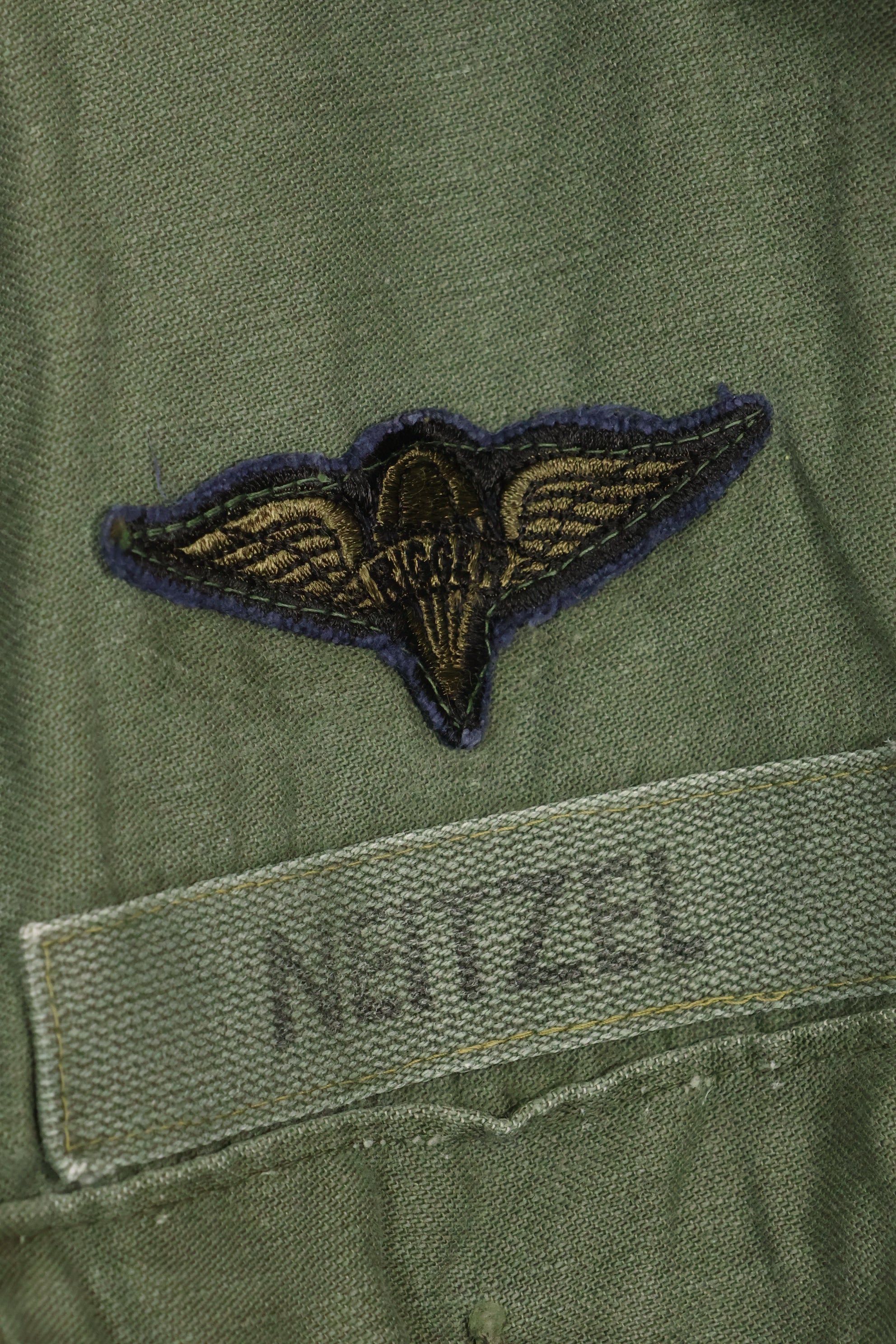 1960年代〜70年代　OG-107　ユーティリティシャツ　アメリカ陸軍　173空挺旅団　所属兵士　中古品