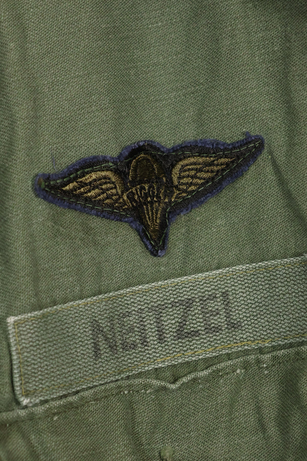 1960年代〜70年代　OG-107　ユーティリティシャツ　アメリカ陸軍　173空挺旅団　所属兵士　中古品