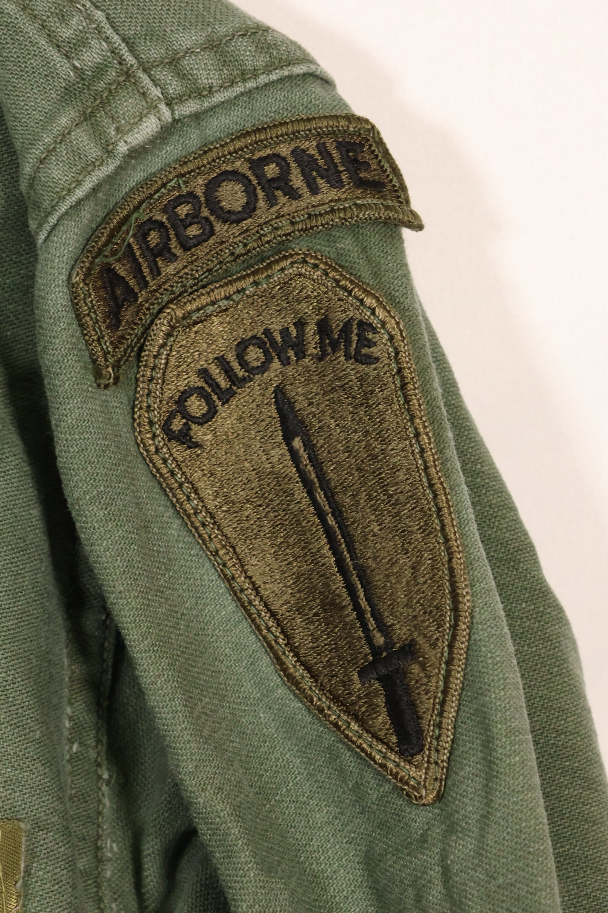 1960年代〜70年代　OG-107　ユーティリティシャツ　アメリカ陸軍　173空挺旅団　所属兵士　中古品