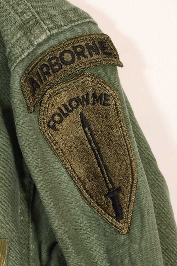 1960年代〜70年代　OG-107　ユーティリティシャツ　アメリカ陸軍　173空挺旅団　所属兵士　中古品