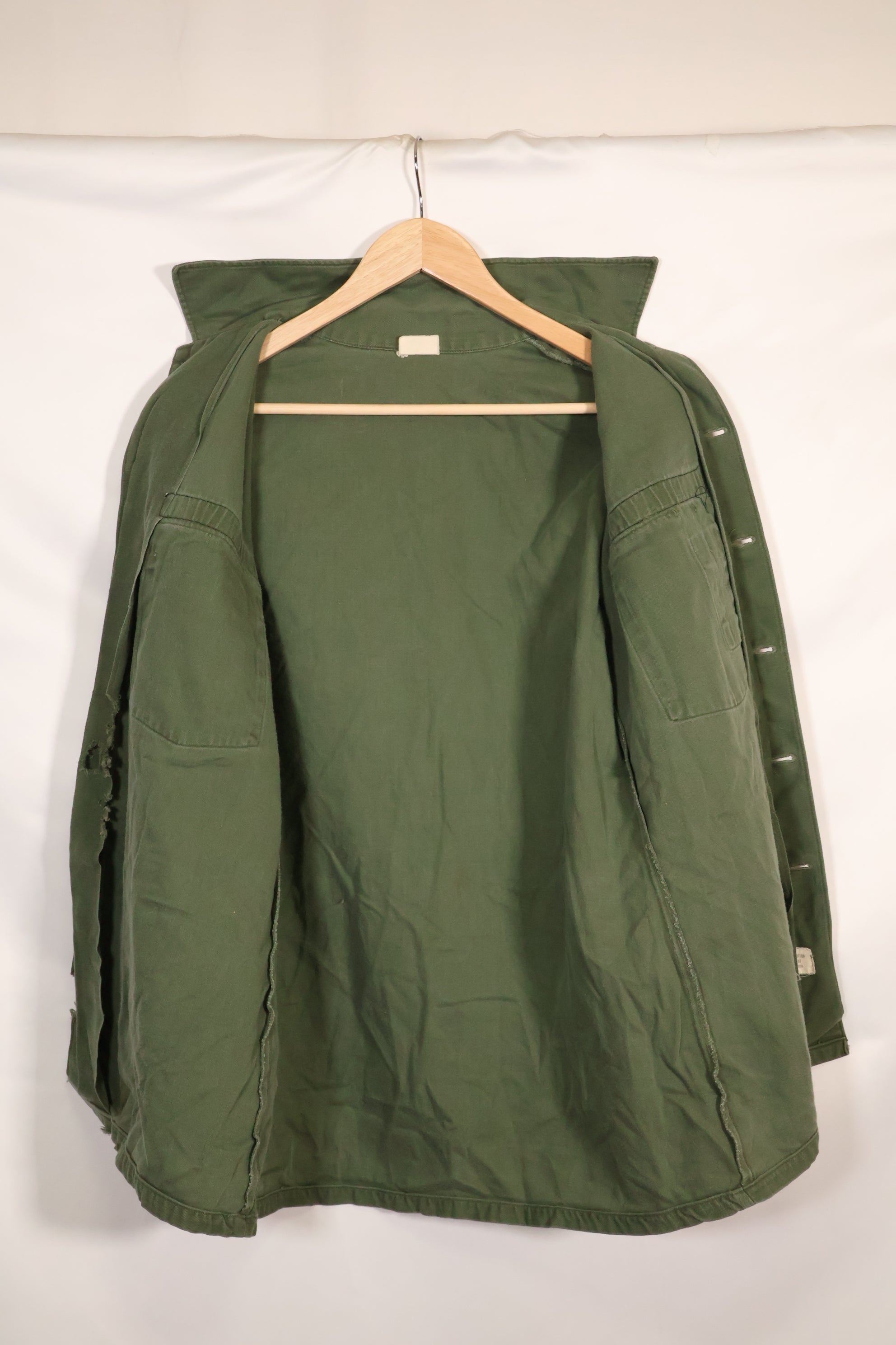 1967年契約　アメリカ海軍　OG-107 ユーティリティシャツ　工兵部隊 SEABEES　同一オーナー A