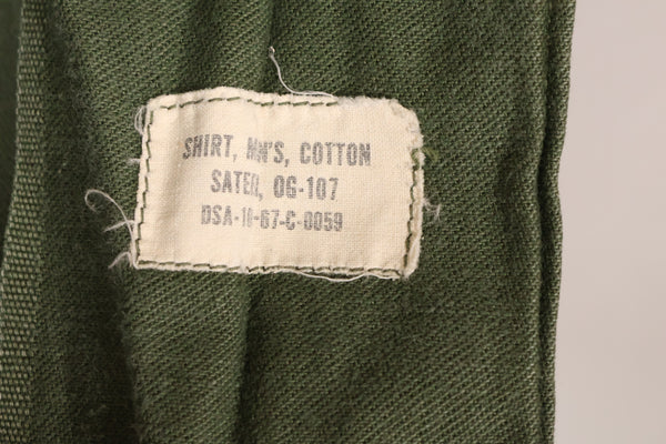 1967年契約　アメリカ海軍　OG-107 ユーティリティシャツ　工兵部隊 SEABEES　同一オーナー A