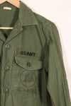 1967年契約　アメリカ海軍　OG-107 ユーティリティシャツ　工兵部隊 SEABEES　同一オーナー B