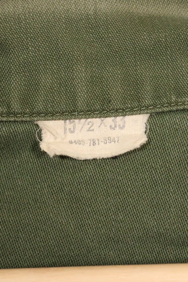 1967年契約　アメリカ海軍　OG-107 ユーティリティシャツ　工兵部隊 SEABEES　同一オーナー B