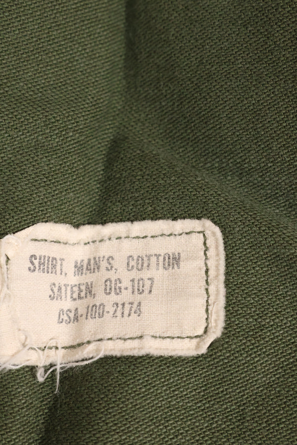 1967年契約　アメリカ海軍　OG-107 ユーティリティシャツ　工兵部隊 SEABEES　同一オーナー B