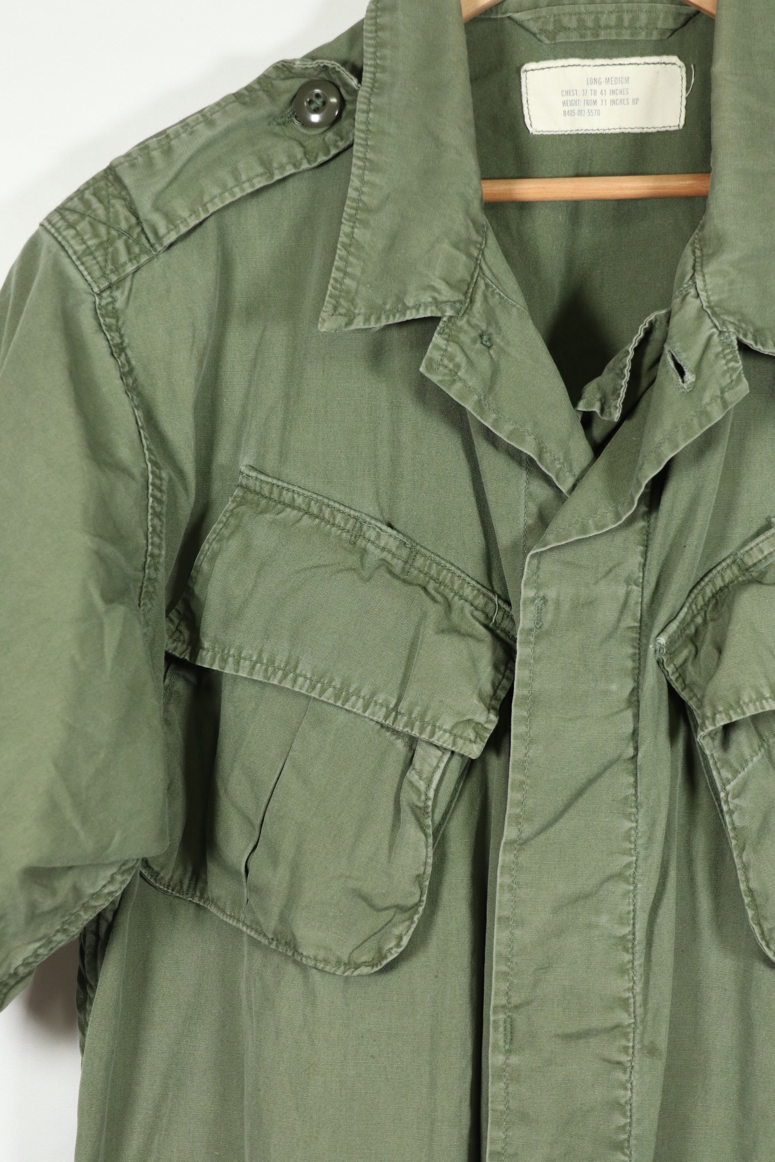 実物　2nd Model ジャングルファティーグ　半袖ジャケット　LONG-MEDIUM 汚れ・傷あり　中古品のコピー
