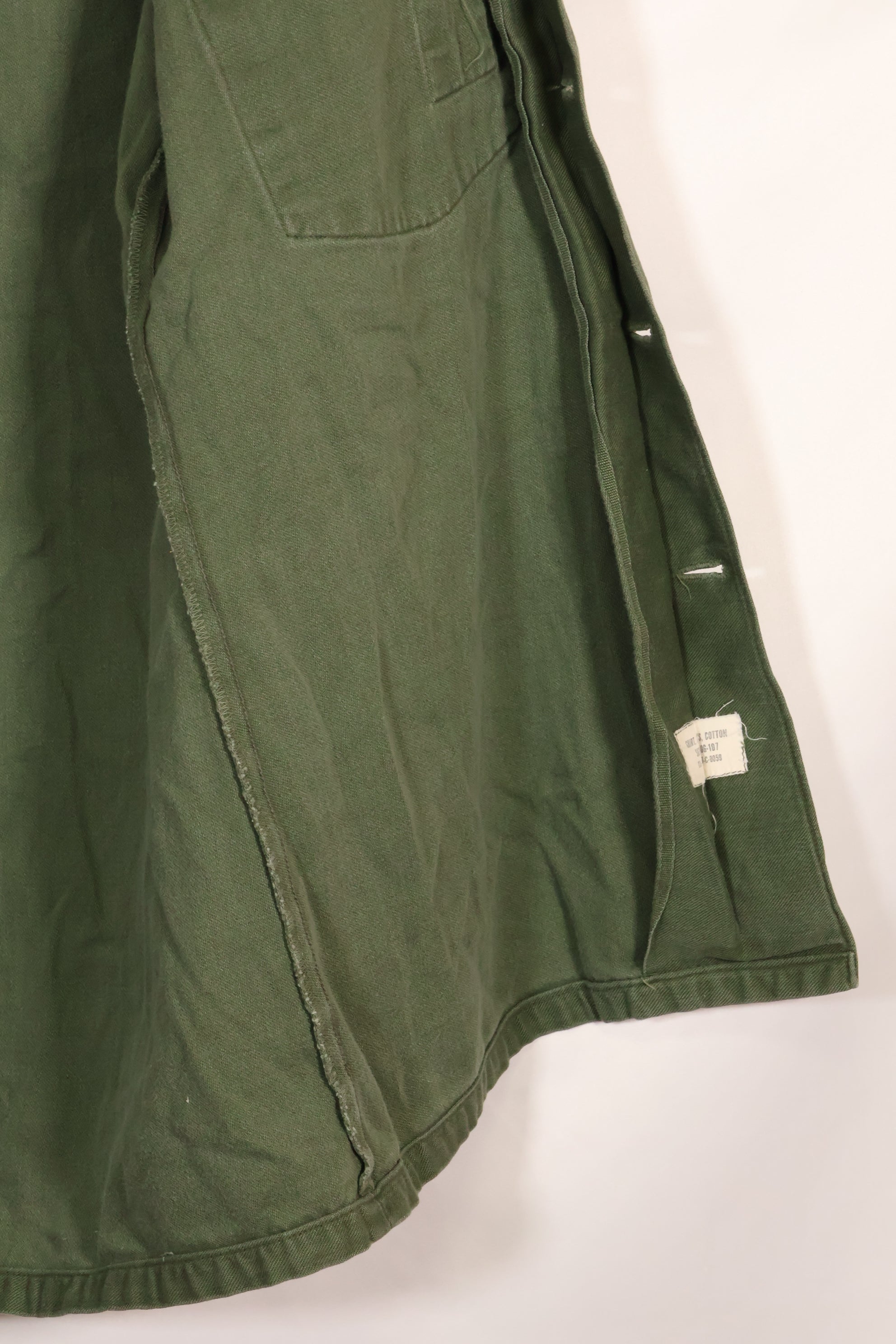 1967年契約　アメリカ海軍　OG-107 ユーティリティシャツ　工兵部隊 SEABEES　同一オーナー C