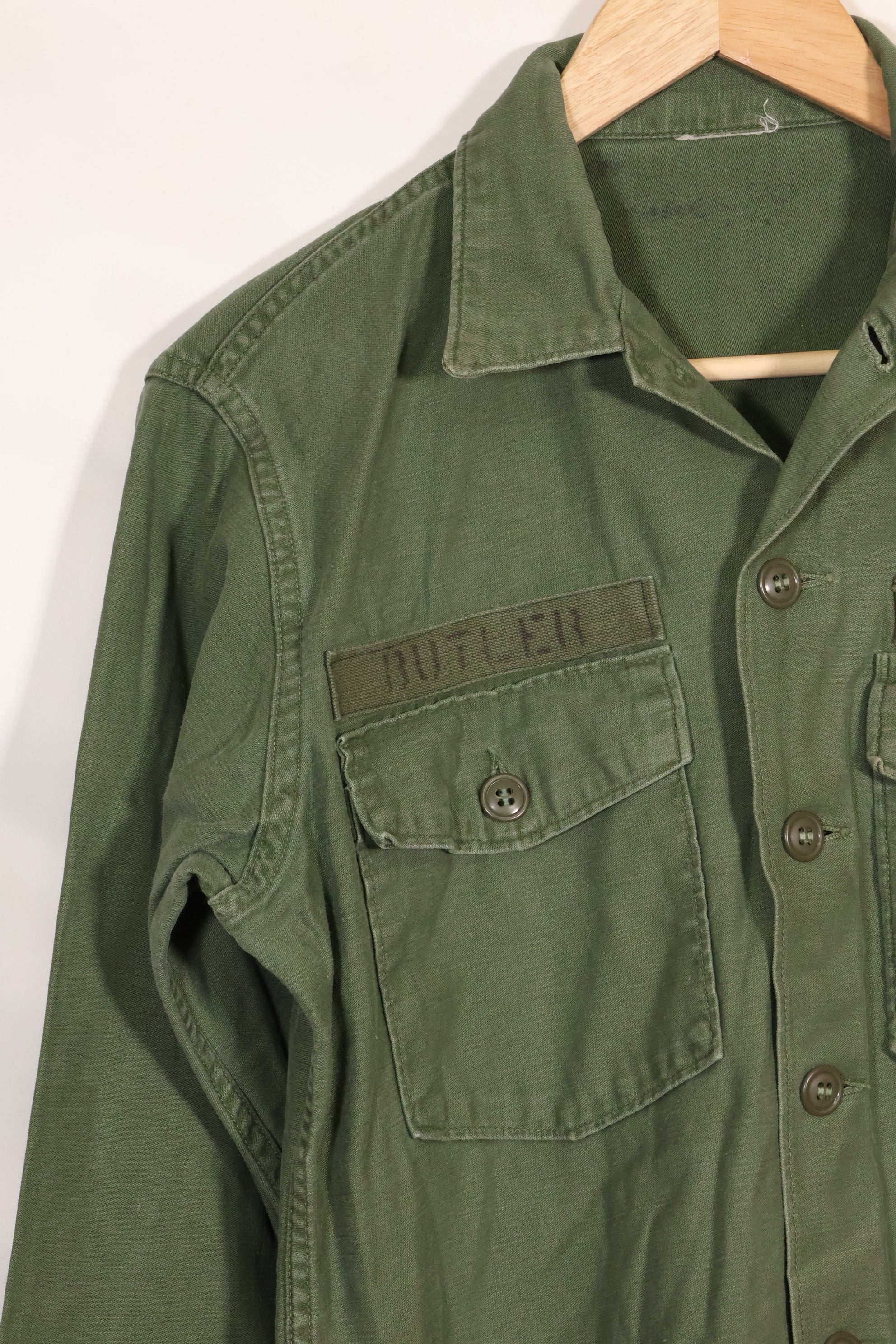 1967年契約　アメリカ海軍　OG-107 ユーティリティシャツ　工兵部隊 SEABEES　同一オーナー D