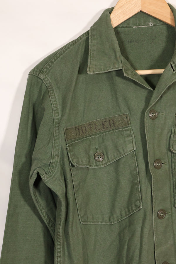 1967年契約　アメリカ海軍　OG-107 ユーティリティシャツ　工兵部隊 SEABEES　同一オーナー D