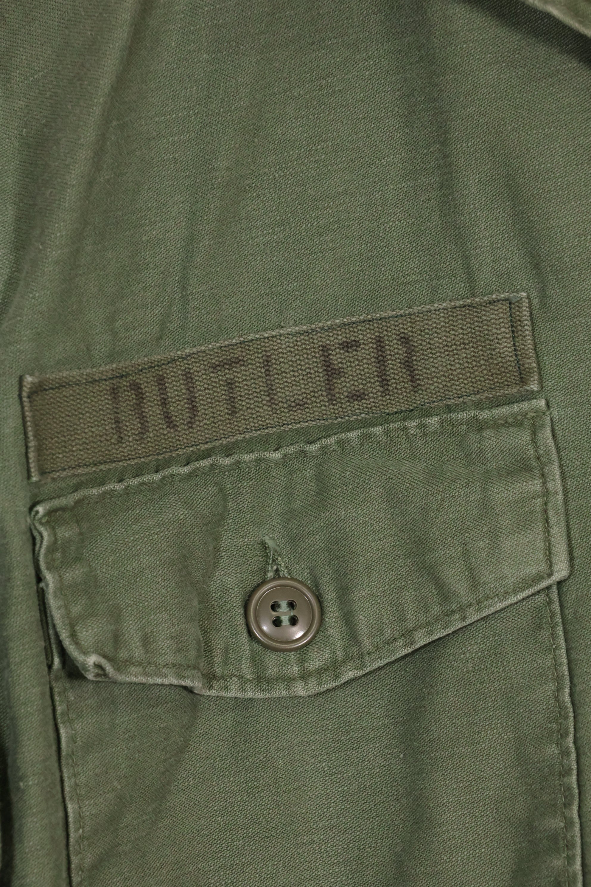 1967年契約　アメリカ海軍　OG-107 ユーティリティシャツ　工兵部隊 SEABEES　同一オーナー D