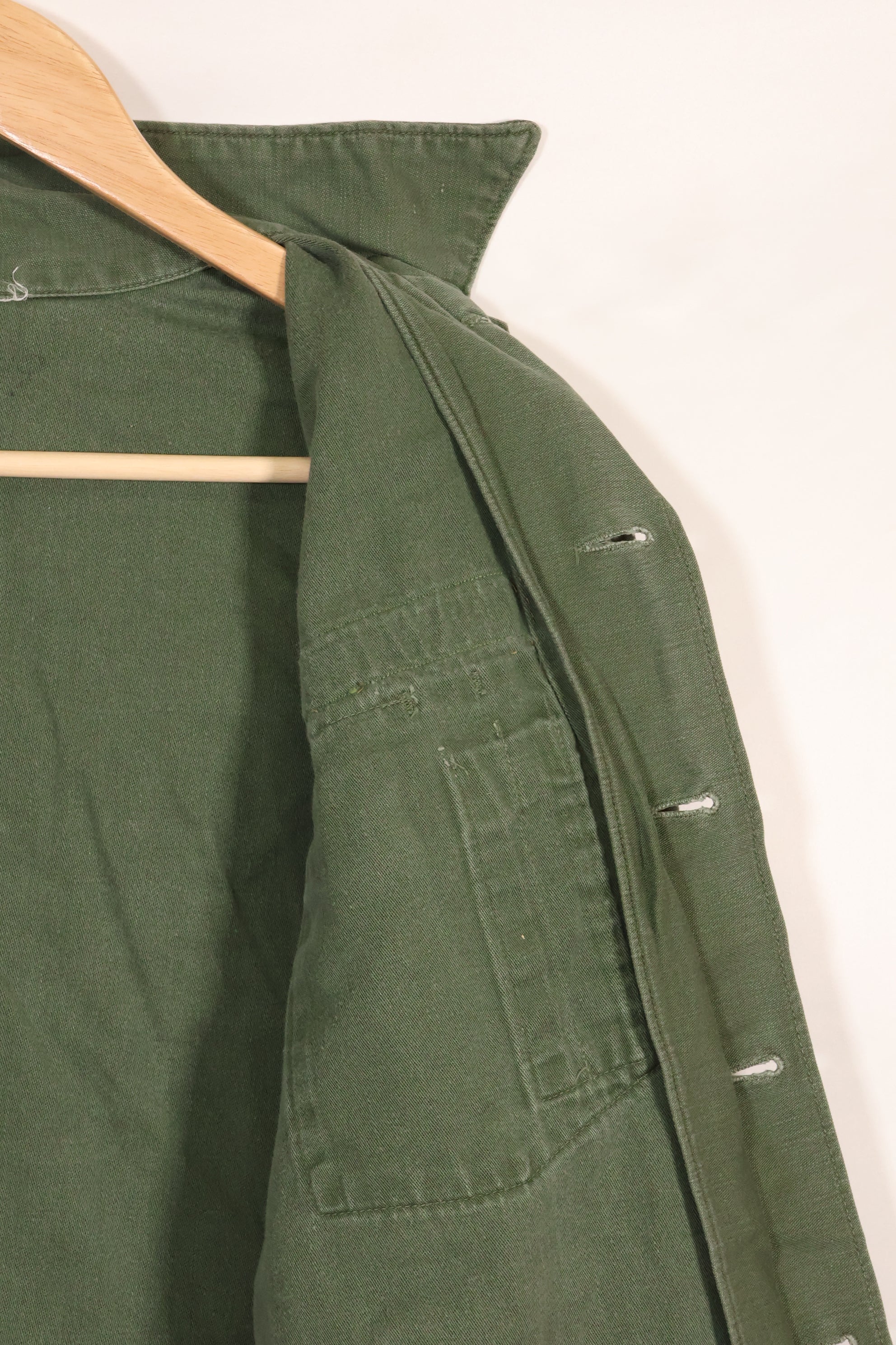 1967年契約　アメリカ海軍　OG-107 ユーティリティシャツ　工兵部隊 SEABEES　同一オーナー D