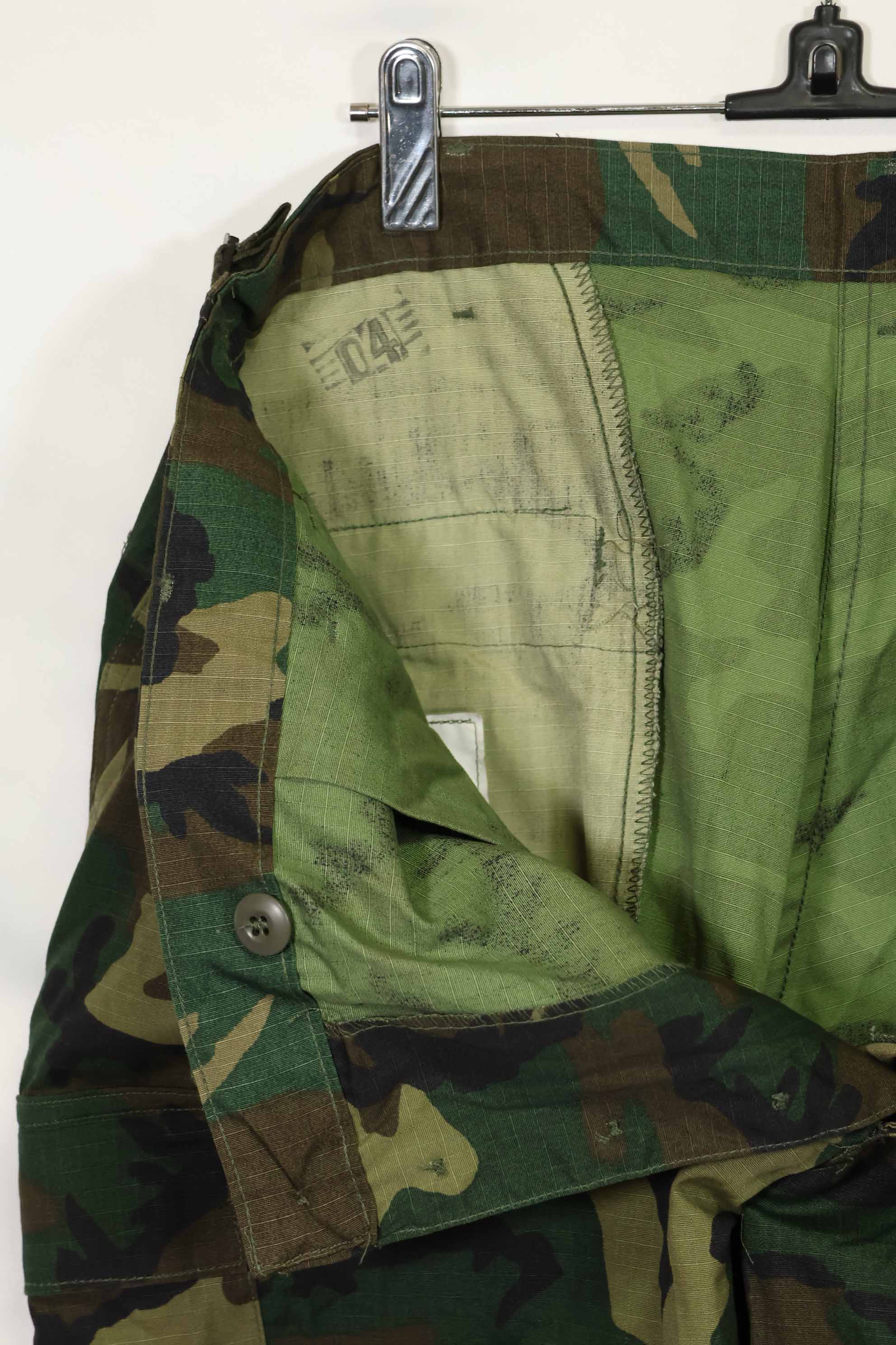 1981年契約　デッドストック　アメリカ軍　ERDL　LCリーフ　ジャングルファティーグパンツ　L-S