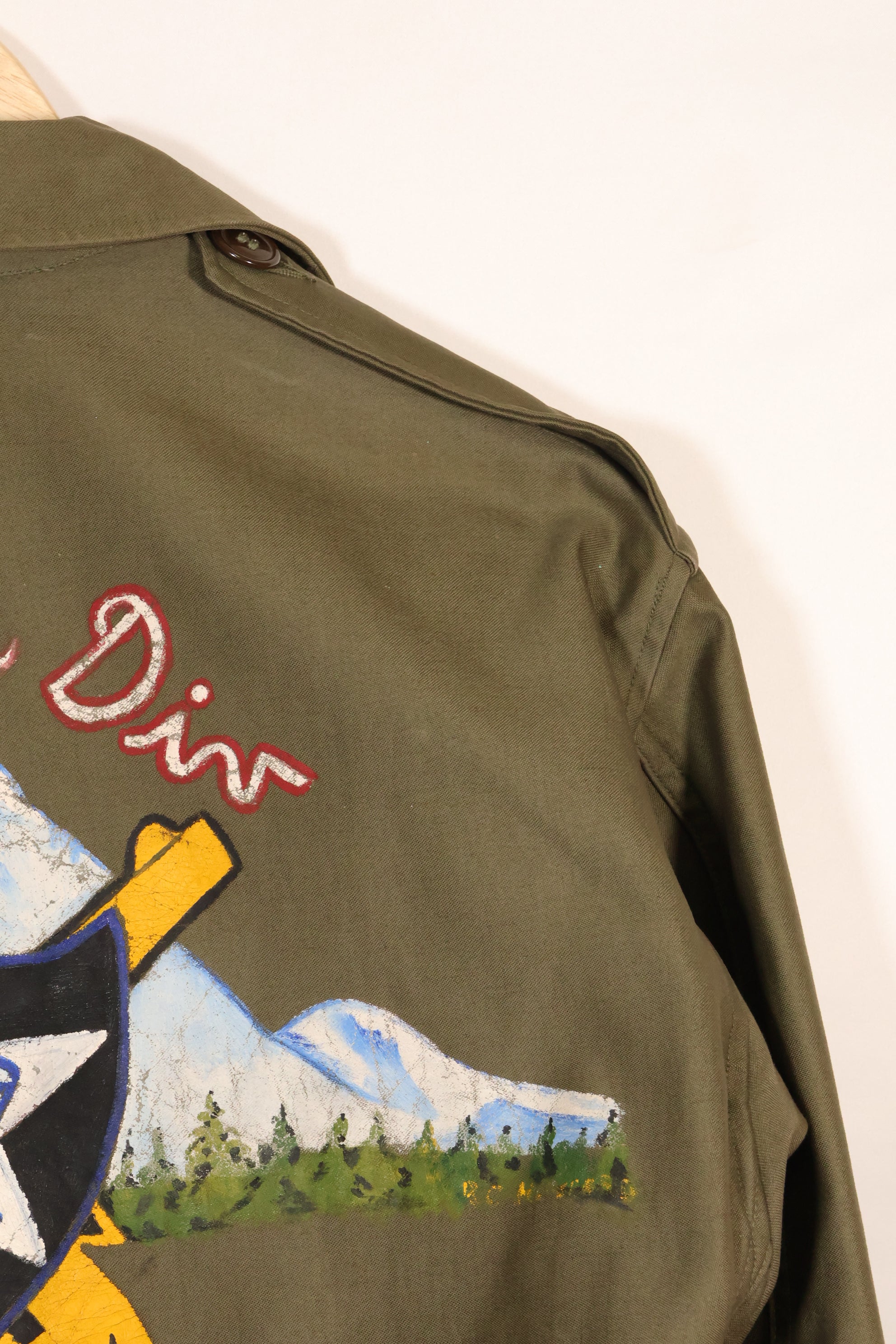 1940年代　アメリカ軍　M43　フィールドジャケット 2nd Inf カスタムペイントジャケット　ほぼ未使用品