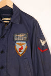 1968年契約　アメリカ海軍　対潜哨戒整備兵　デッキジャケット　ローカルメイドパッチ付　中古品