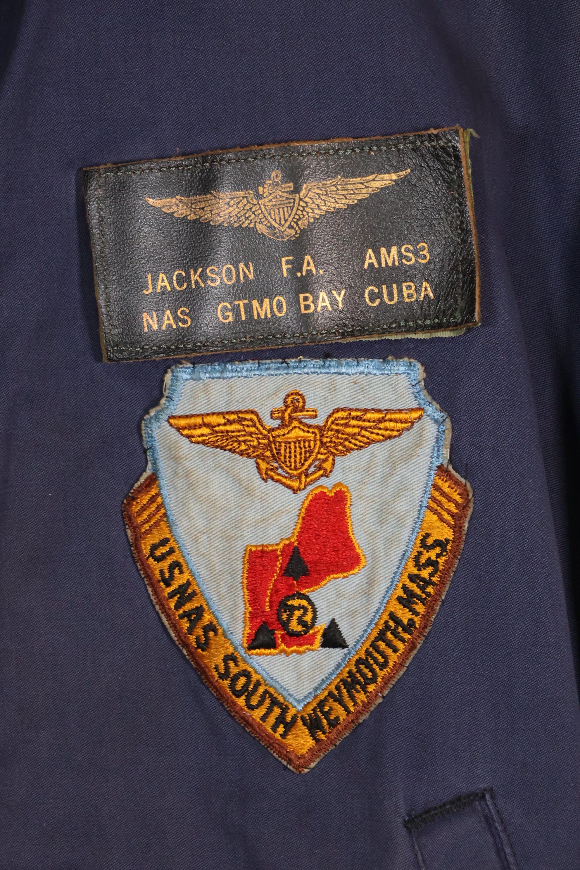 1968年契約　アメリカ海軍　対潜哨戒整備兵　デッキジャケット　ローカルメイドパッチ付　中古品