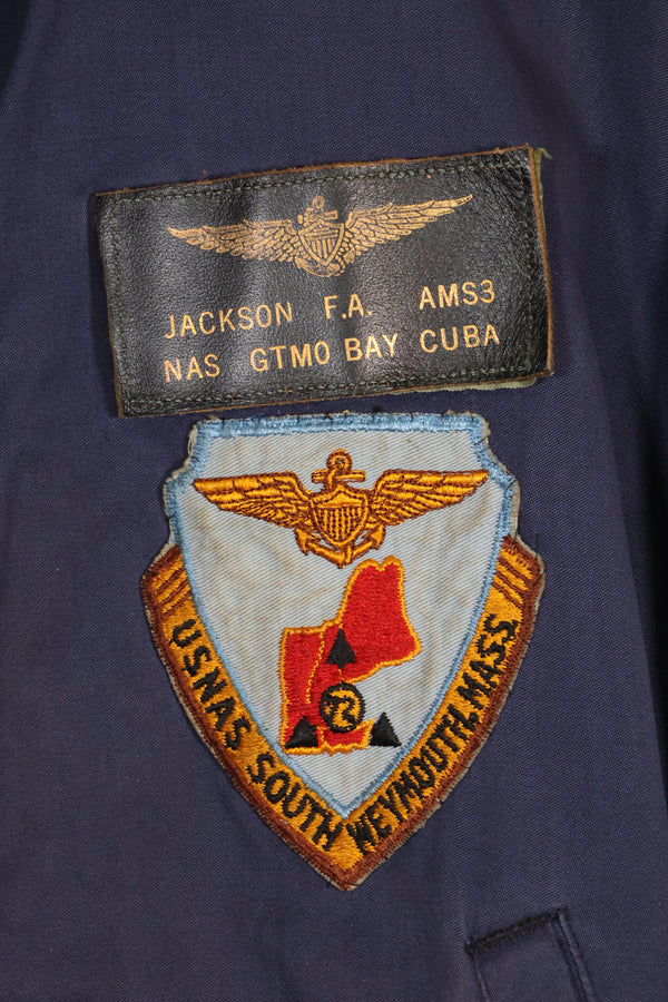 1968年契約　アメリカ海軍　対潜哨戒整備兵　デッキジャケット　ローカルメイドパッチ付　中古品