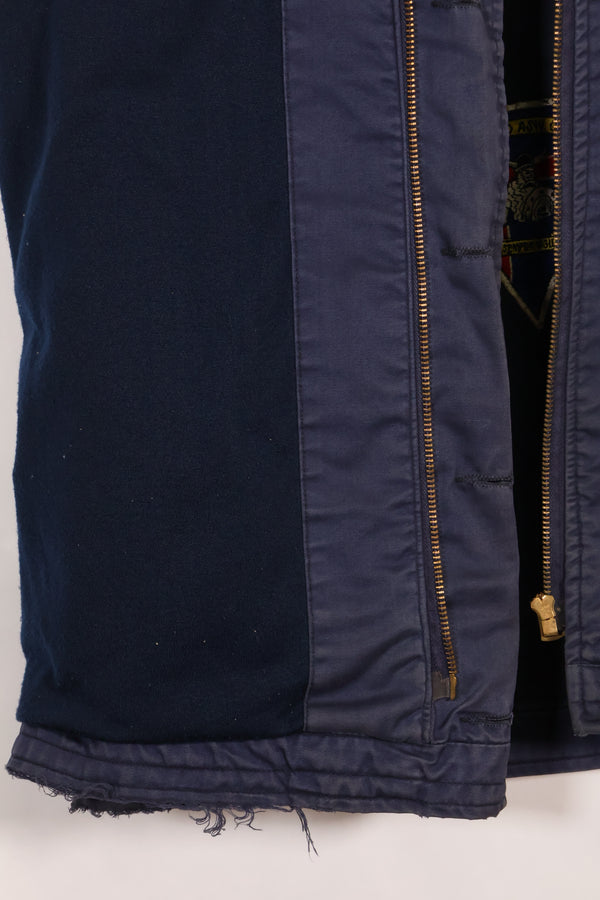 1968年契約　アメリカ海軍　対潜哨戒整備兵　デッキジャケット　ローカルメイドパッチ付　中古品