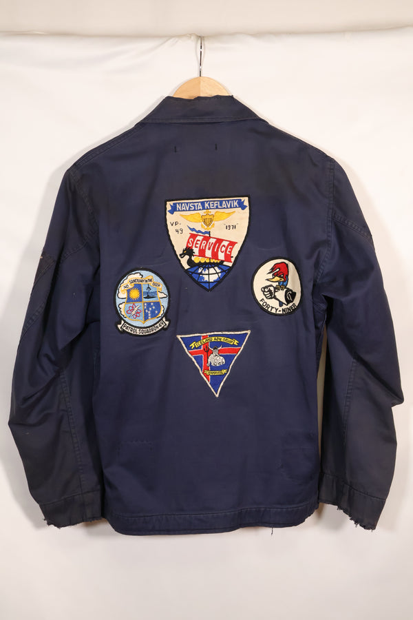 1968年契約　アメリカ海軍　対潜哨戒整備兵　デッキジャケット　ローカルメイドパッチ付　中古品