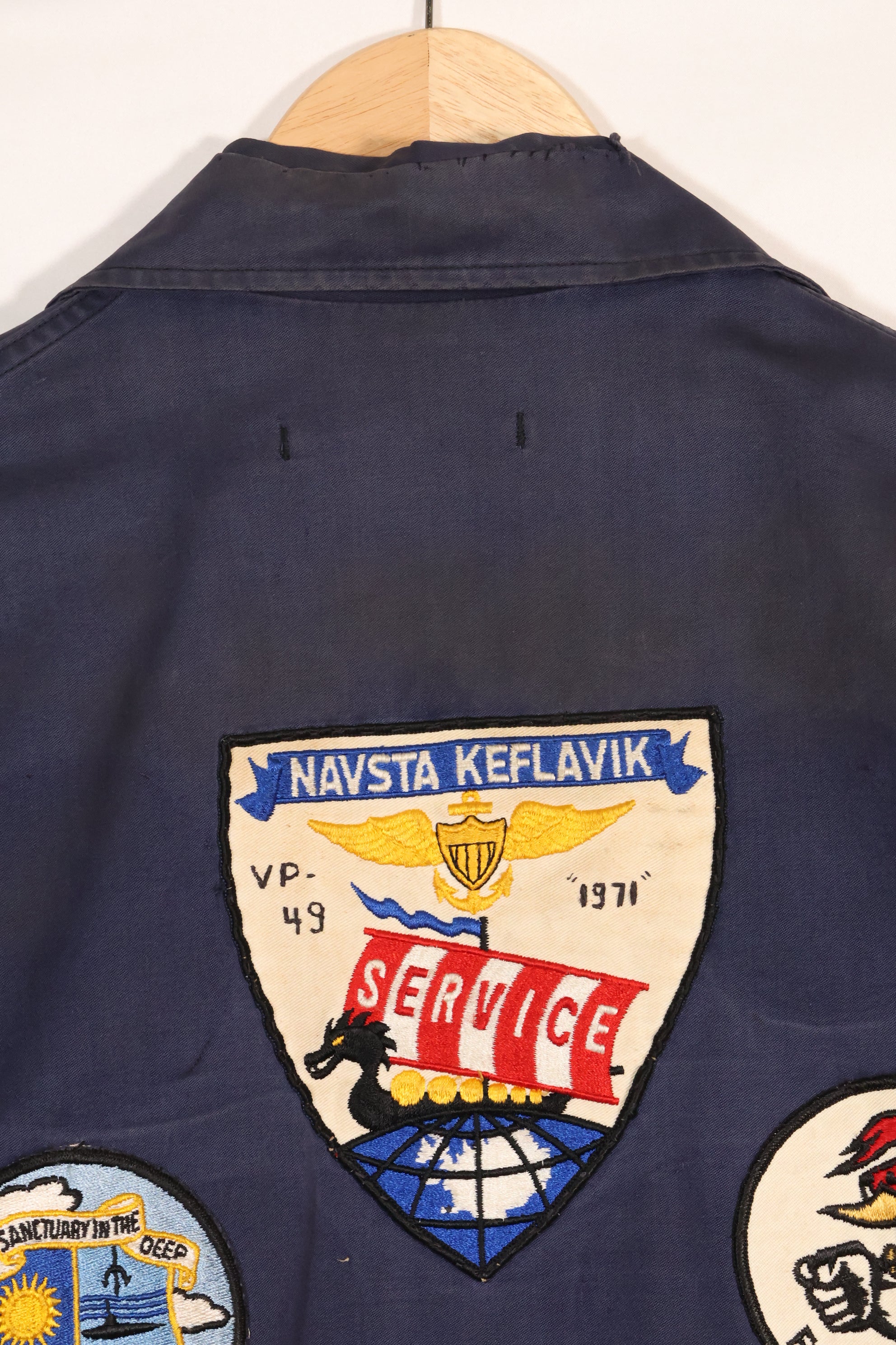 1968年契約　アメリカ海軍　対潜哨戒整備兵　デッキジャケット　ローカルメイドパッチ付　中古品