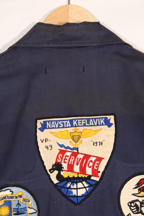 1968年契約　アメリカ海軍　対潜哨戒整備兵　デッキジャケット　ローカルメイドパッチ付　中古品