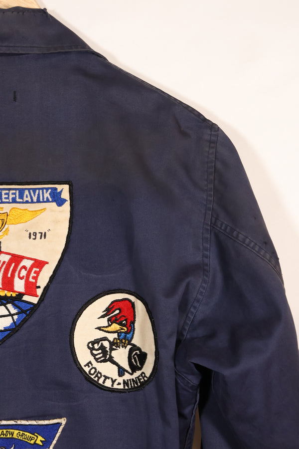 1968年契約　アメリカ海軍　対潜哨戒整備兵　デッキジャケット　ローカルメイドパッチ付　中古品