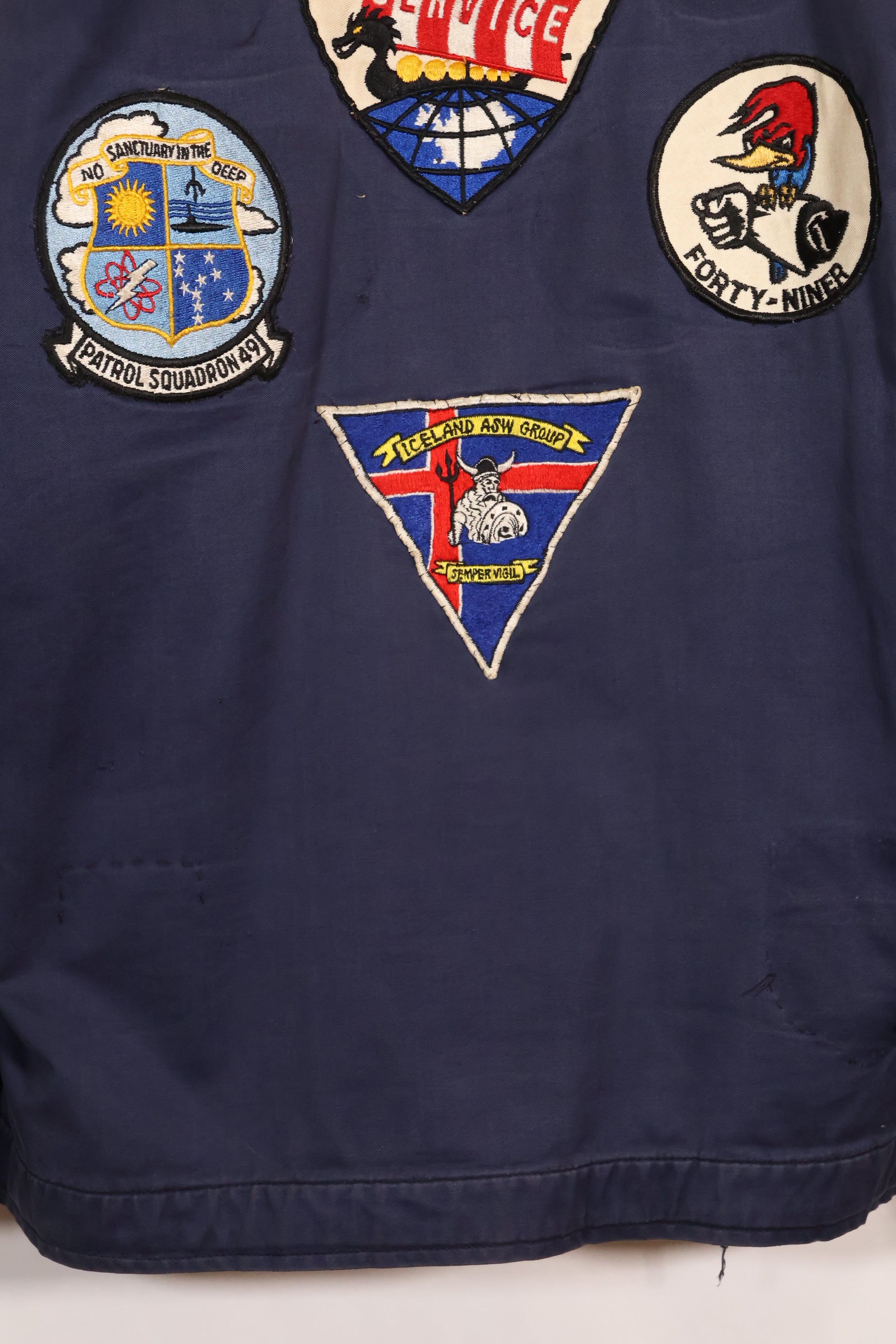 1968年契約　アメリカ海軍　対潜哨戒整備兵　デッキジャケット　ローカルメイドパッチ付　中古品