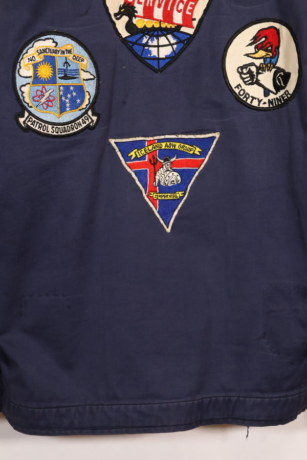 1968年契約　アメリカ海軍　対潜哨戒整備兵　デッキジャケット　ローカルメイドパッチ付　中古品