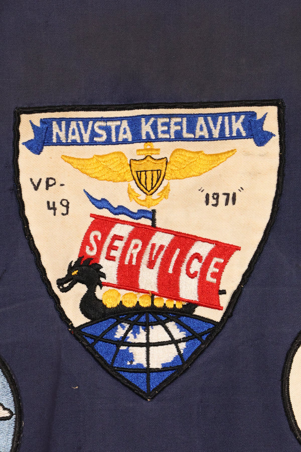 1968年契約　アメリカ海軍　対潜哨戒整備兵　デッキジャケット　ローカルメイドパッチ付　中古品