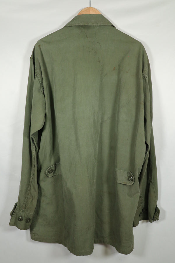 実物　1963年製　1st Model ジャングルファティーグ　ジャケット　MEDIUM-LONG　退色あり　中古品