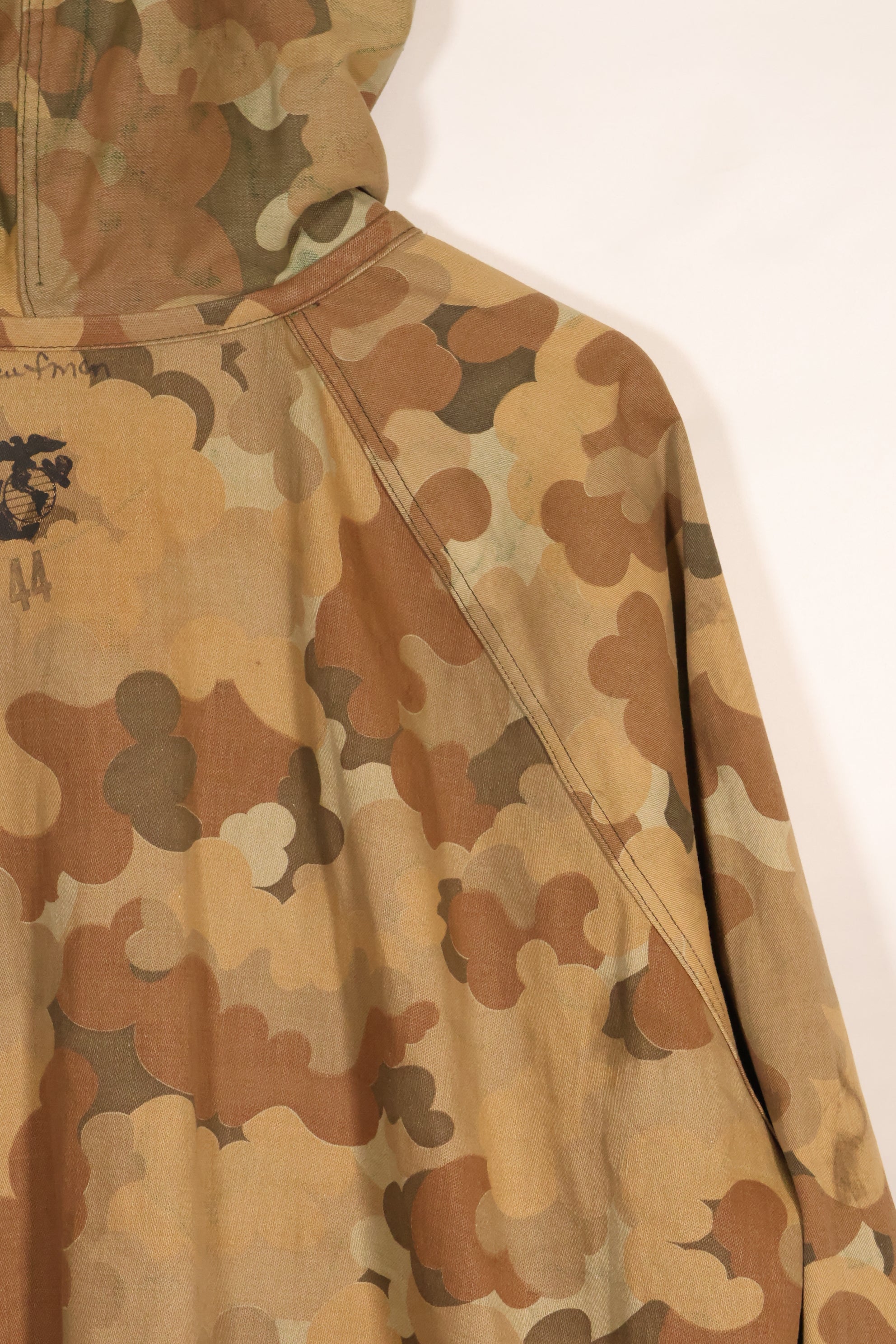 古いレプリカ　アメリカ海兵隊　ミッチェル迷彩　リバーシブル　パーカー　中古品