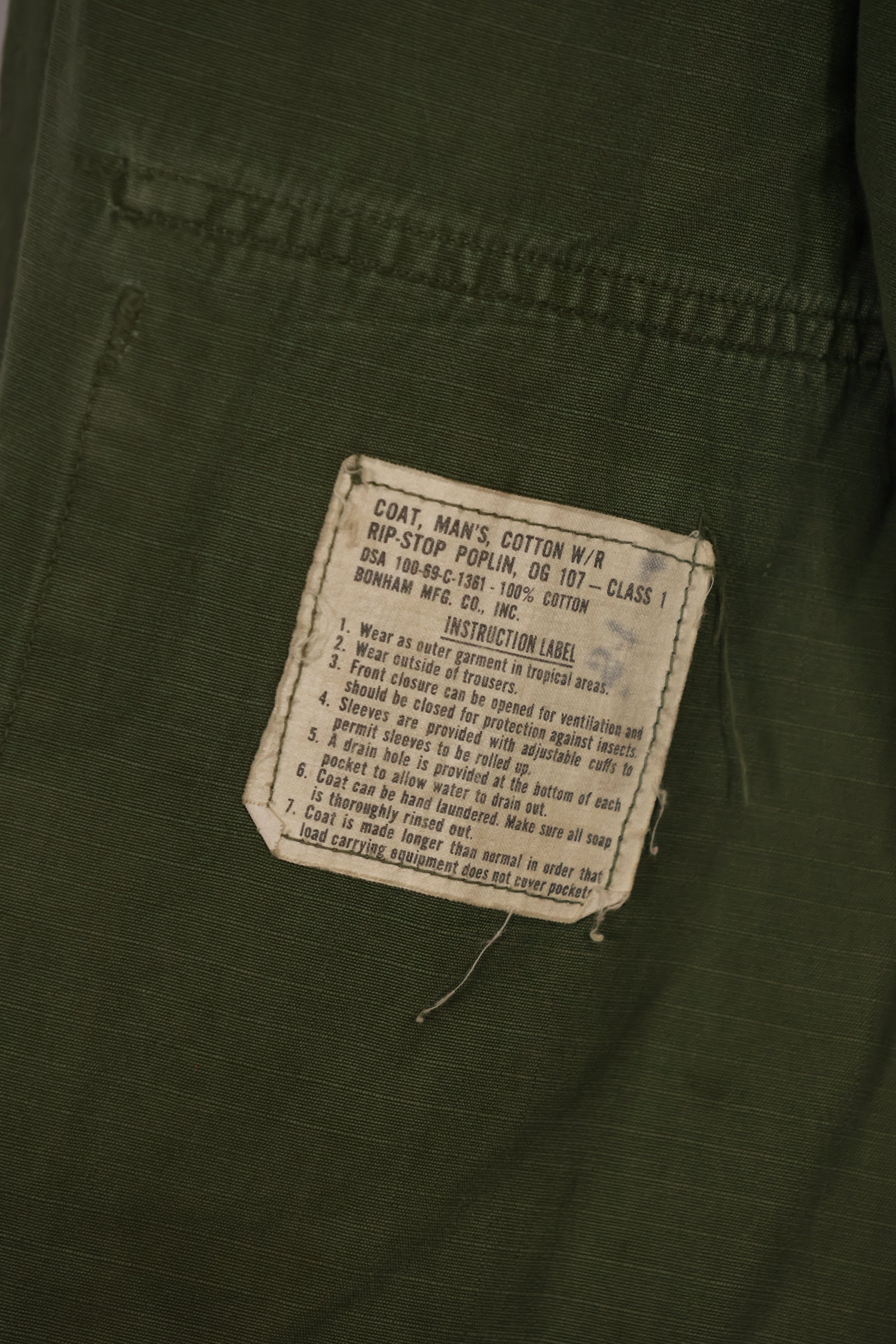 実物　1969年製　元SF隊員 4th Model ジャングルファティーグ ジャケット　パッチ付き　中古品