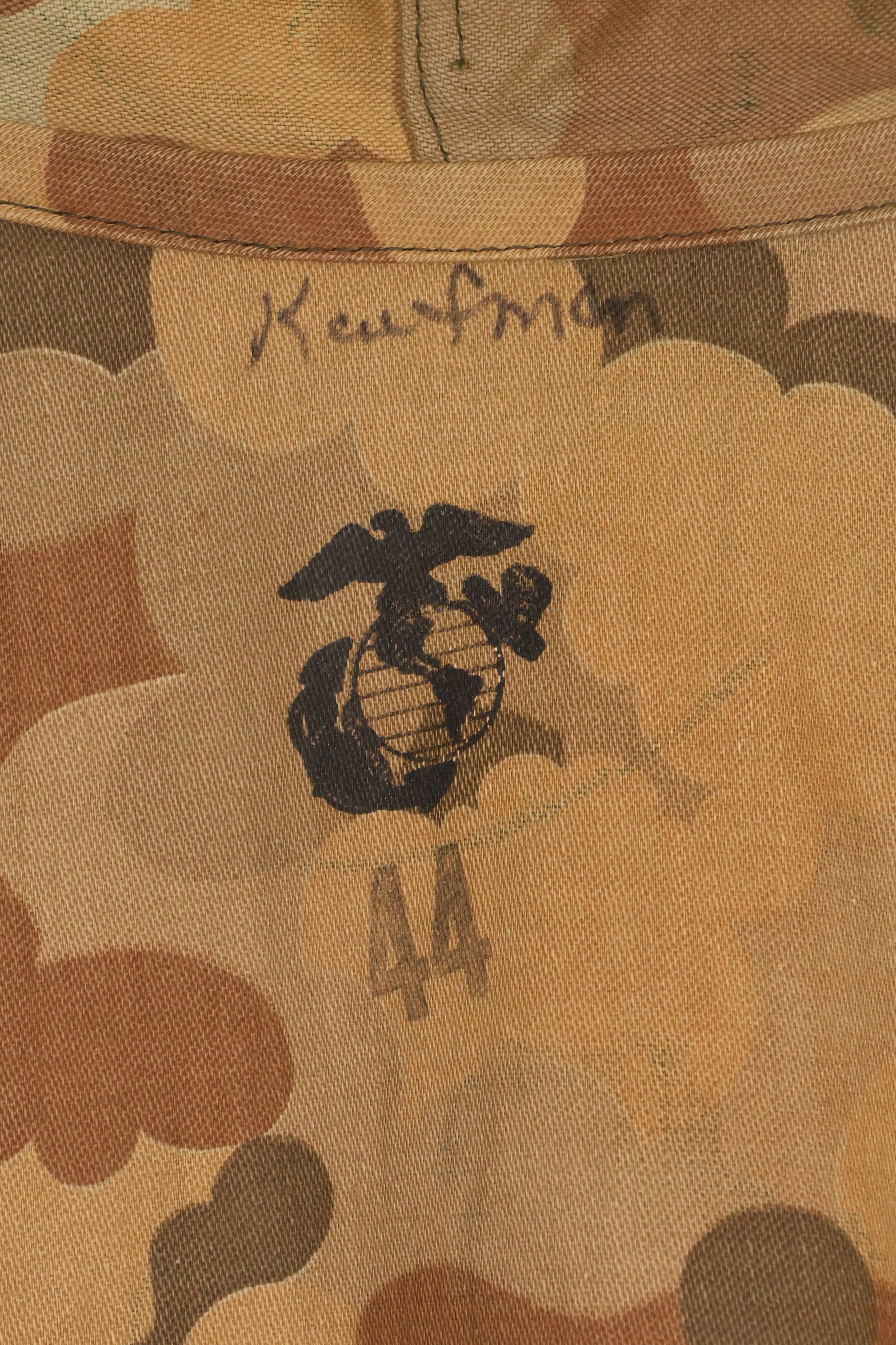 古いレプリカ　アメリカ海兵隊　ミッチェル迷彩　リバーシブル　パーカー　中古品