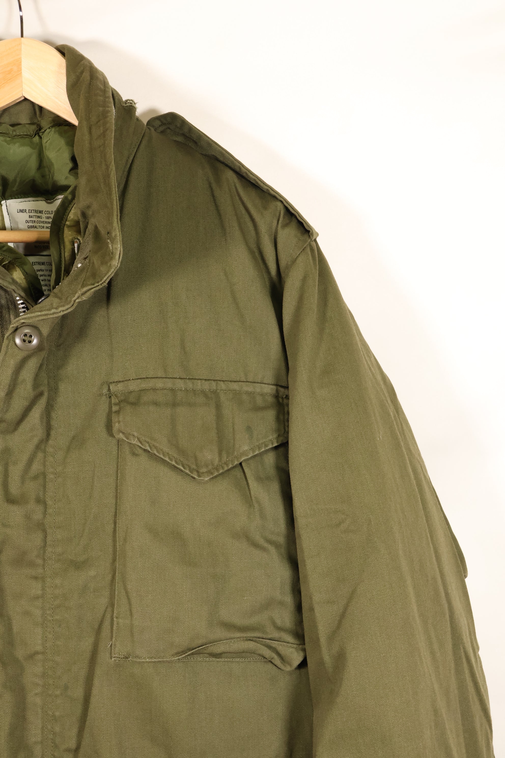 1967 Contract, M-R, U.S. Military, 2nd Model M65 Field Jacket, Aluminum Zipper, With Liner, Used