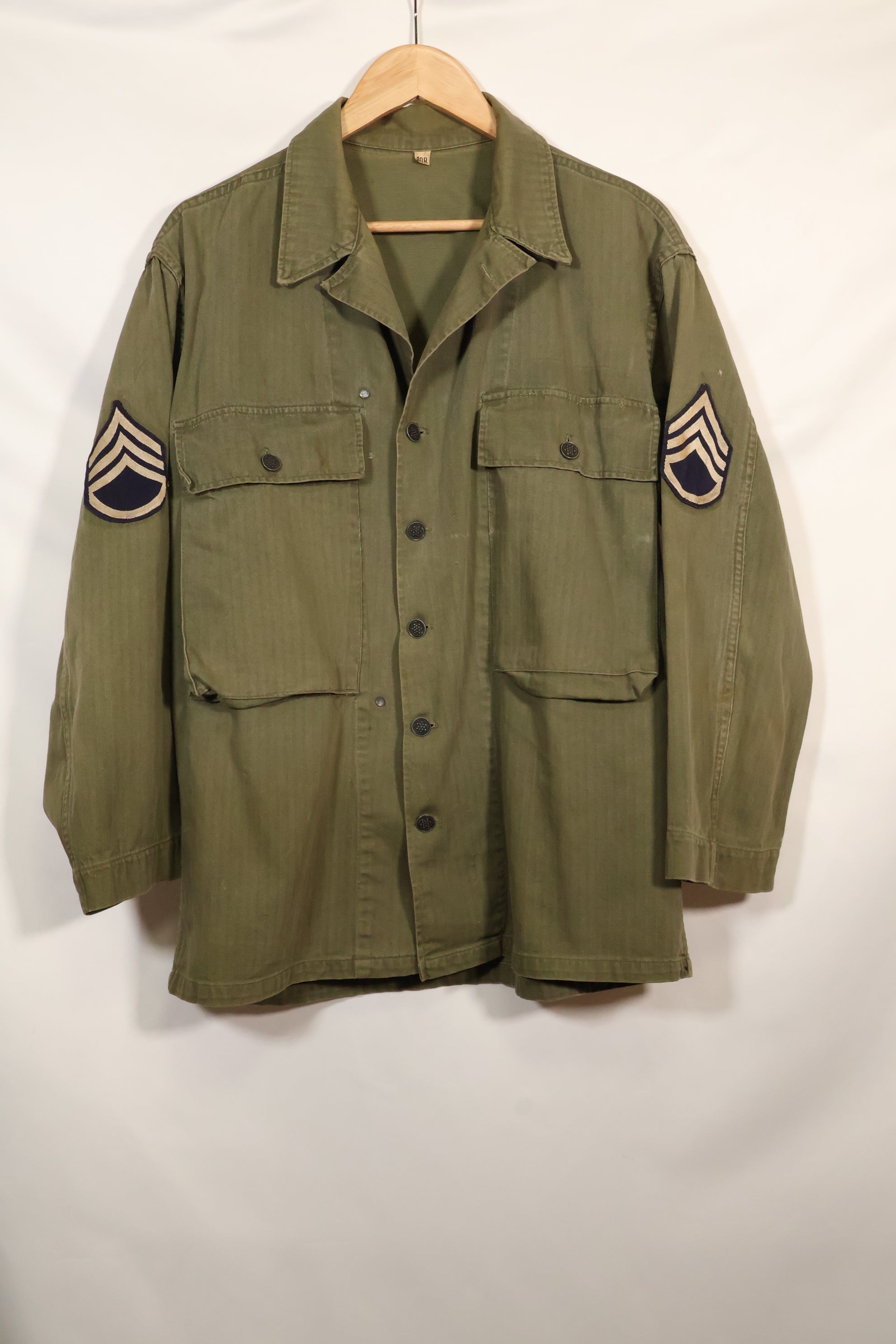 1940年代　アメリカ陸軍　M43 HBT　ユーティリティジャケット　中古品　状態良い