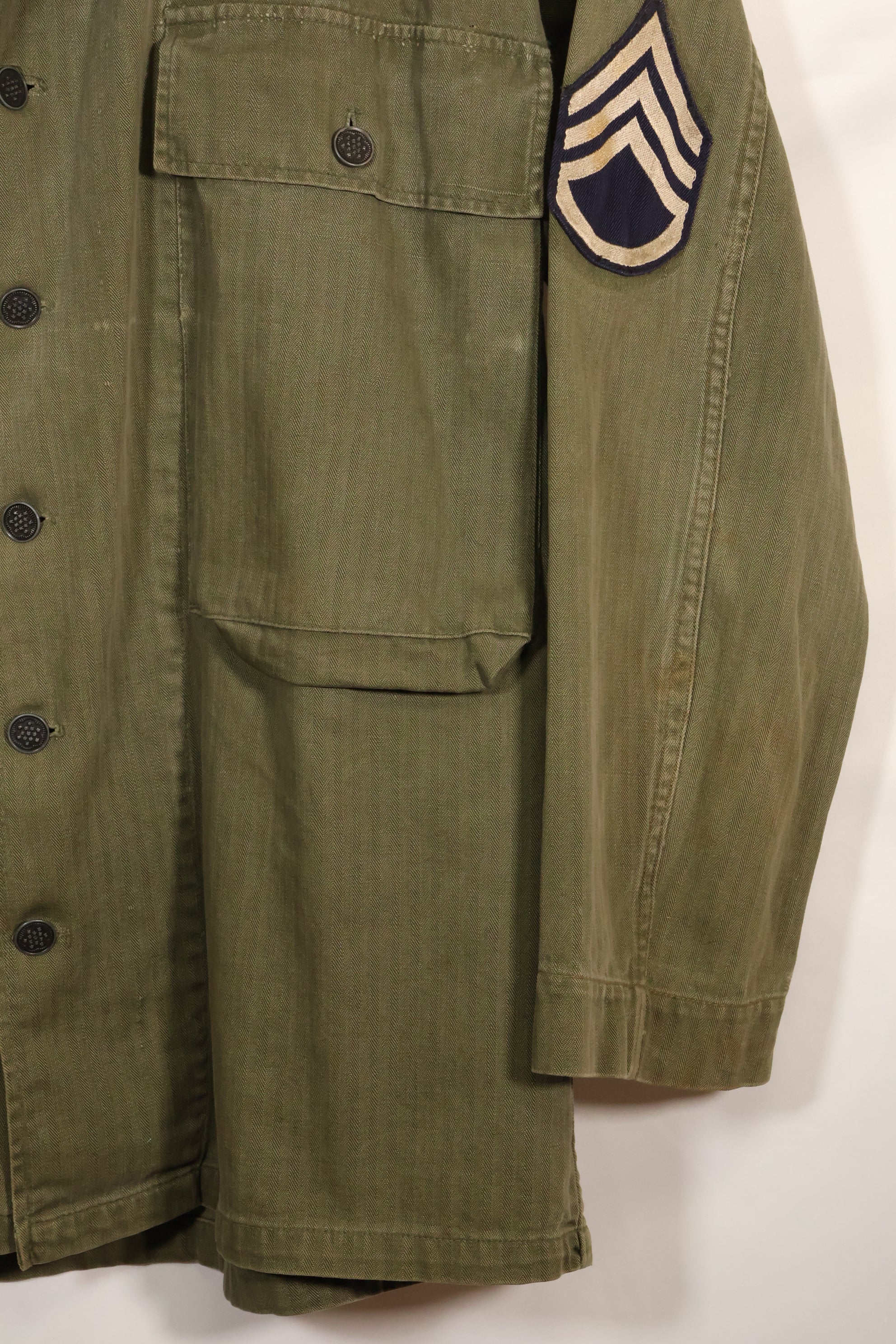 1940年代　アメリカ陸軍　M43 HBT　ユーティリティジャケット　中古品　状態良い