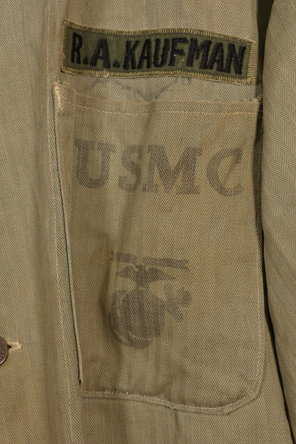 1940年代　アメリカ海兵隊　USMC　P-47　HBT　ユーティリティジャケット　中古品