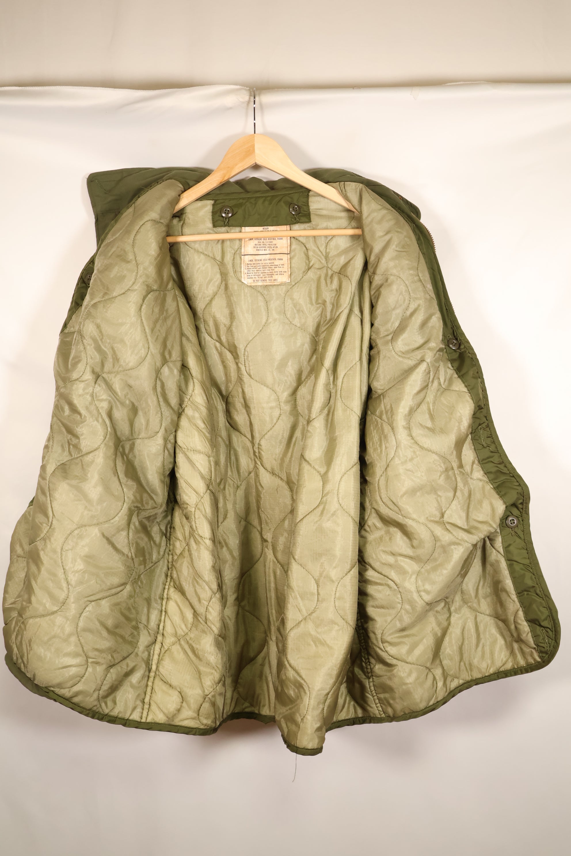 1976年契約　M-R　アメリカ軍　M65　フィールドジャケット　1973年M65パーカーライナー　組合わせ品　中古品