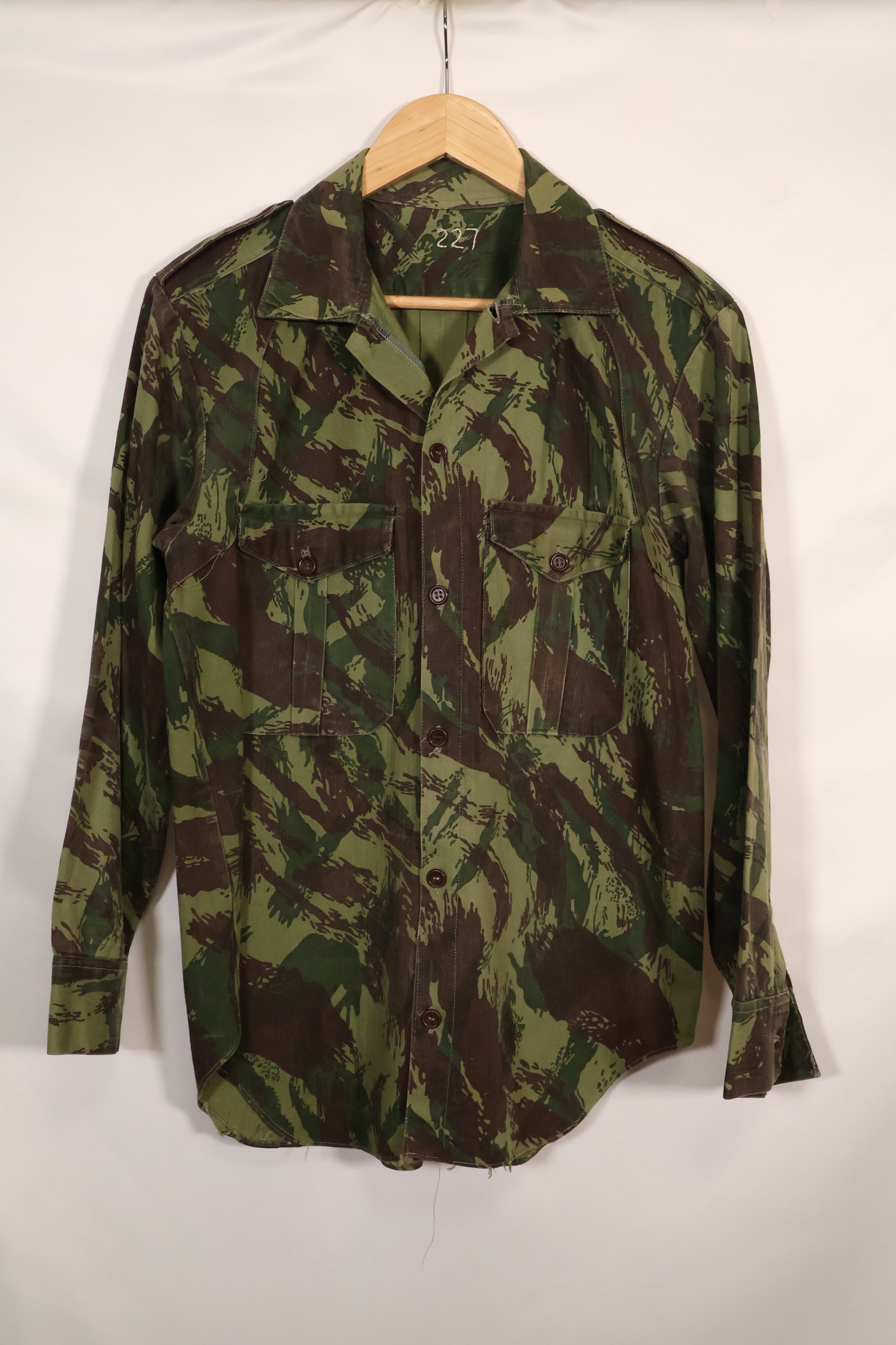 1960年代〜70年代　ポルトガル軍　リザード迷彩　コンバットシャツ　中古品