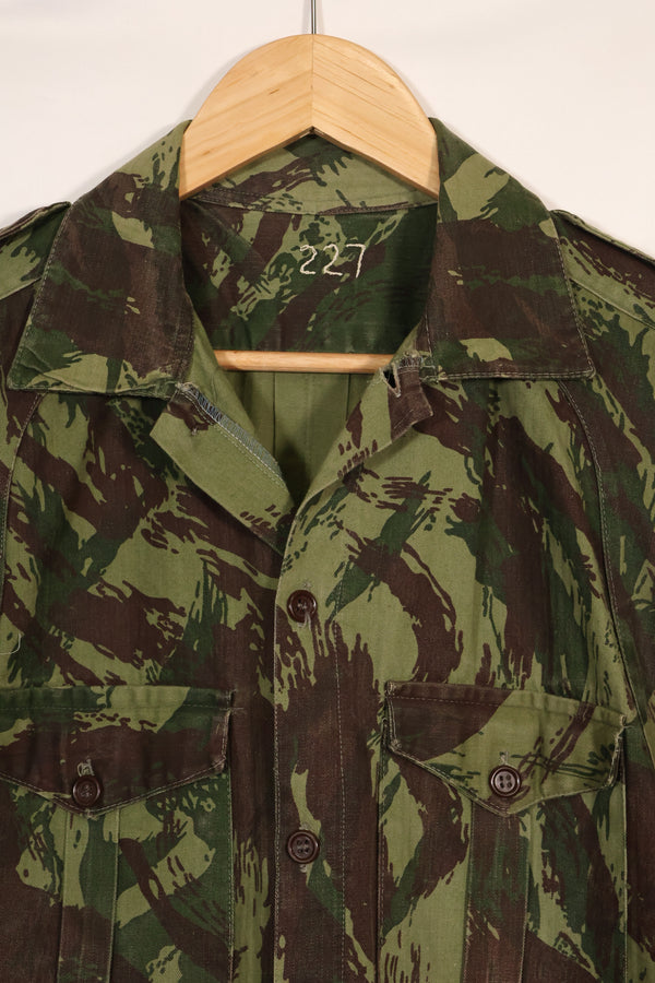 1960年代〜70年代　ポルトガル軍　リザード迷彩　コンバットシャツ　中古品