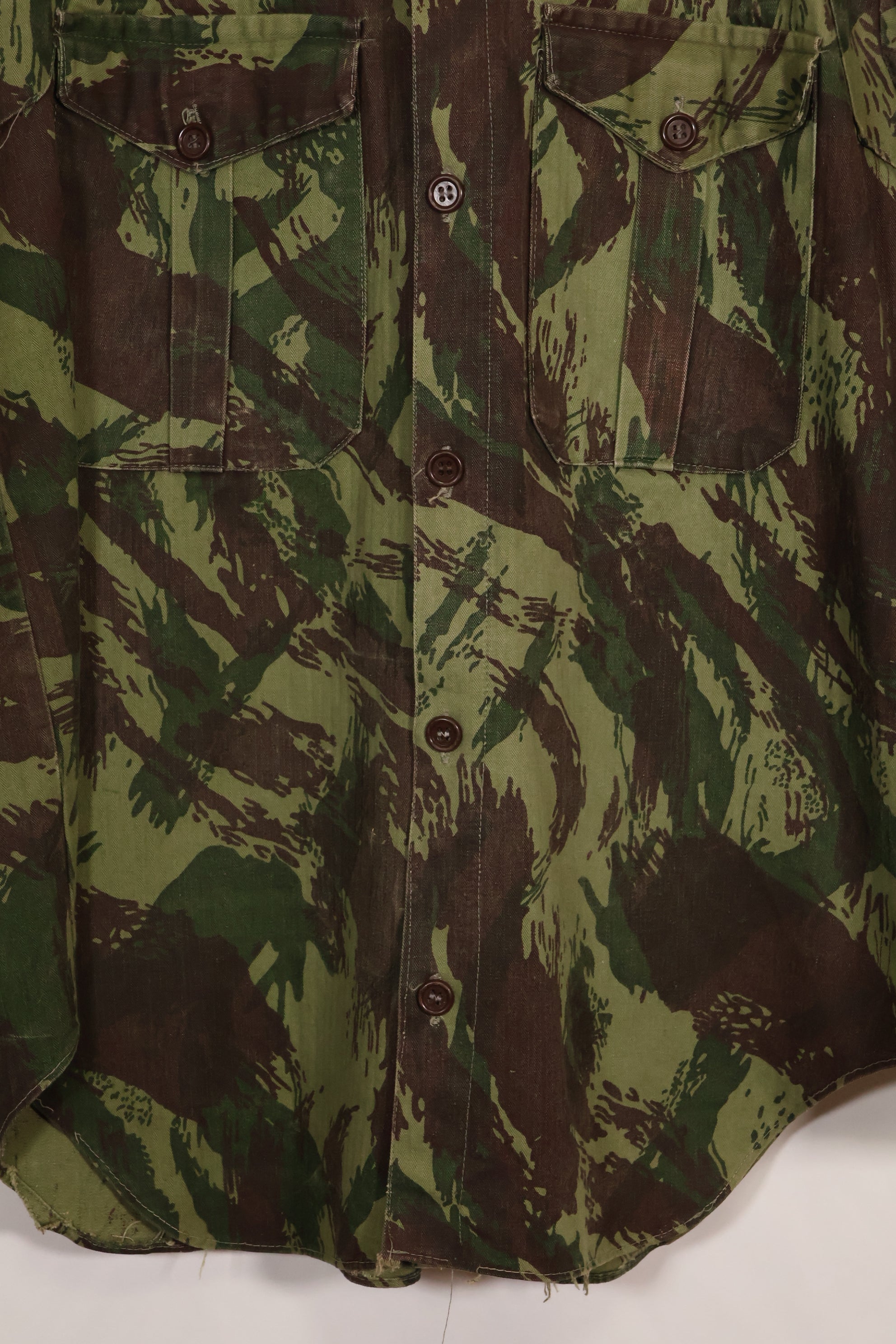 1960年代〜70年代　ポルトガル軍　リザード迷彩　コンバットシャツ　中古品