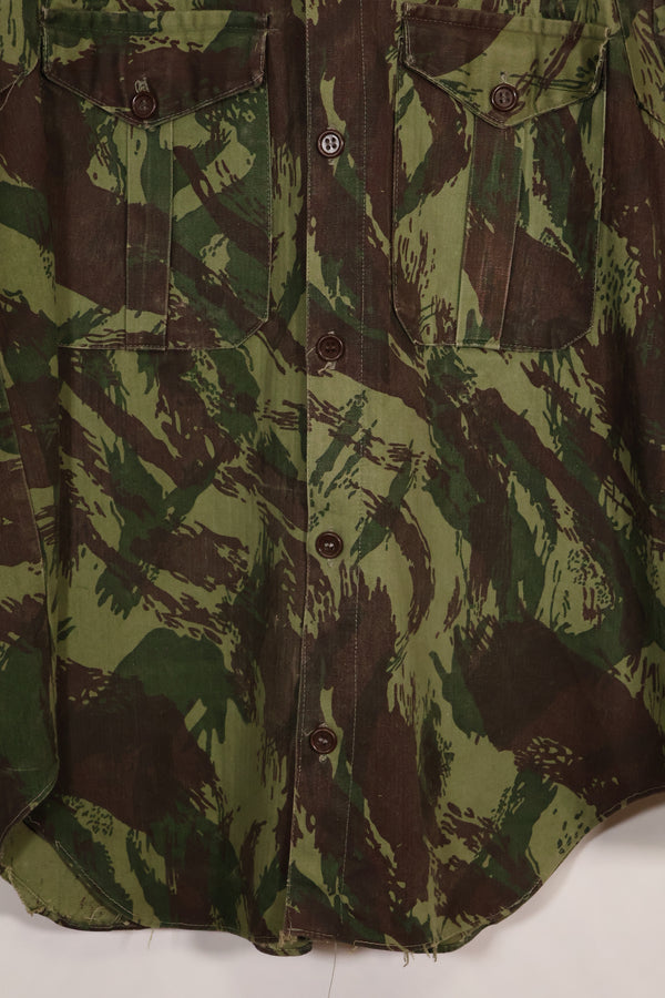 1960年代〜70年代　ポルトガル軍　リザード迷彩　コンバットシャツ　中古品