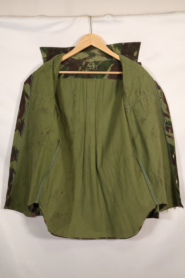 1960年代〜70年代　ポルトガル軍　リザード迷彩　コンバットシャツ　中古品