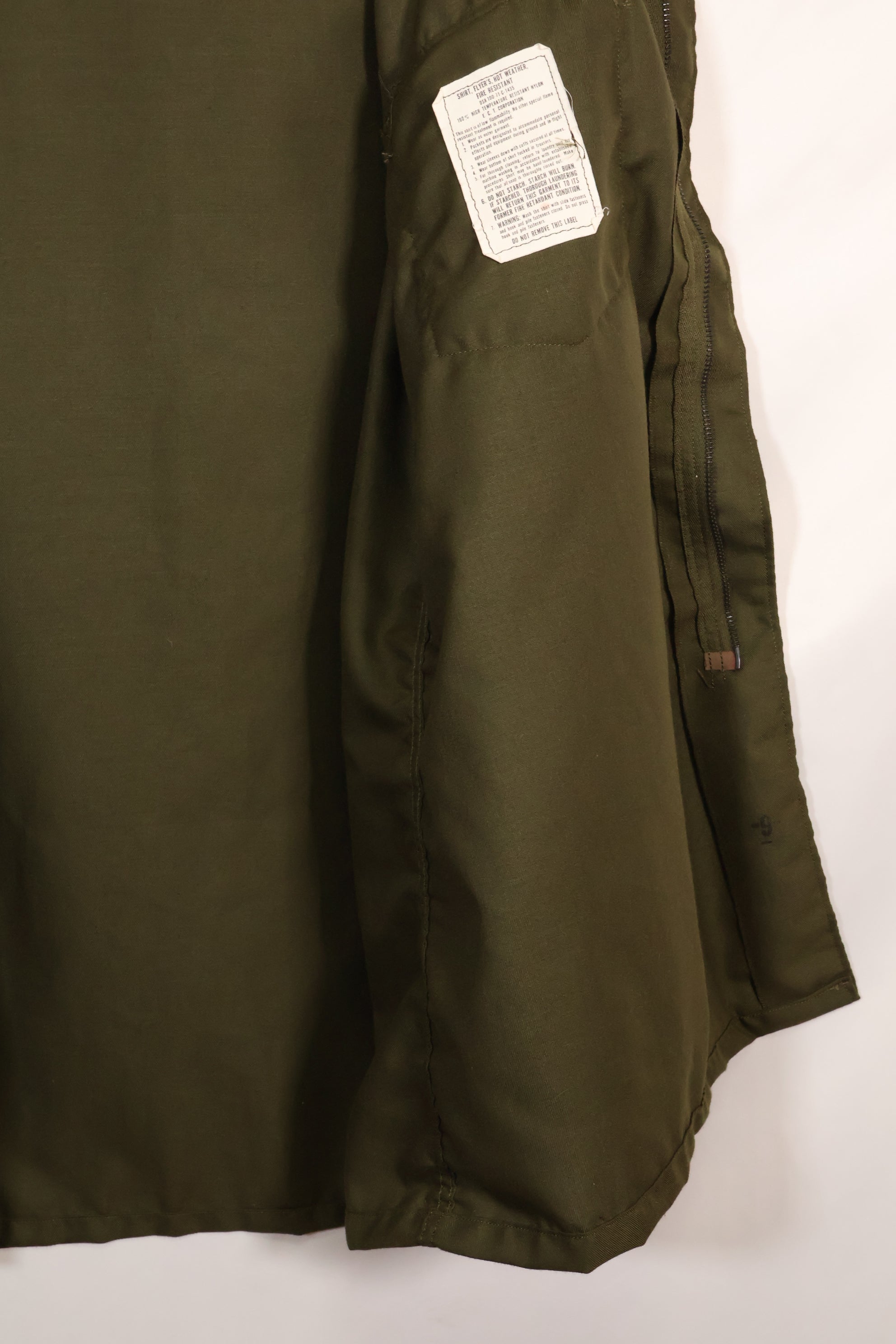1971年契約　X-L-L　アメリカ軍　NOMEX シャツ　パイロット戦闘服　ほぼ未使用品