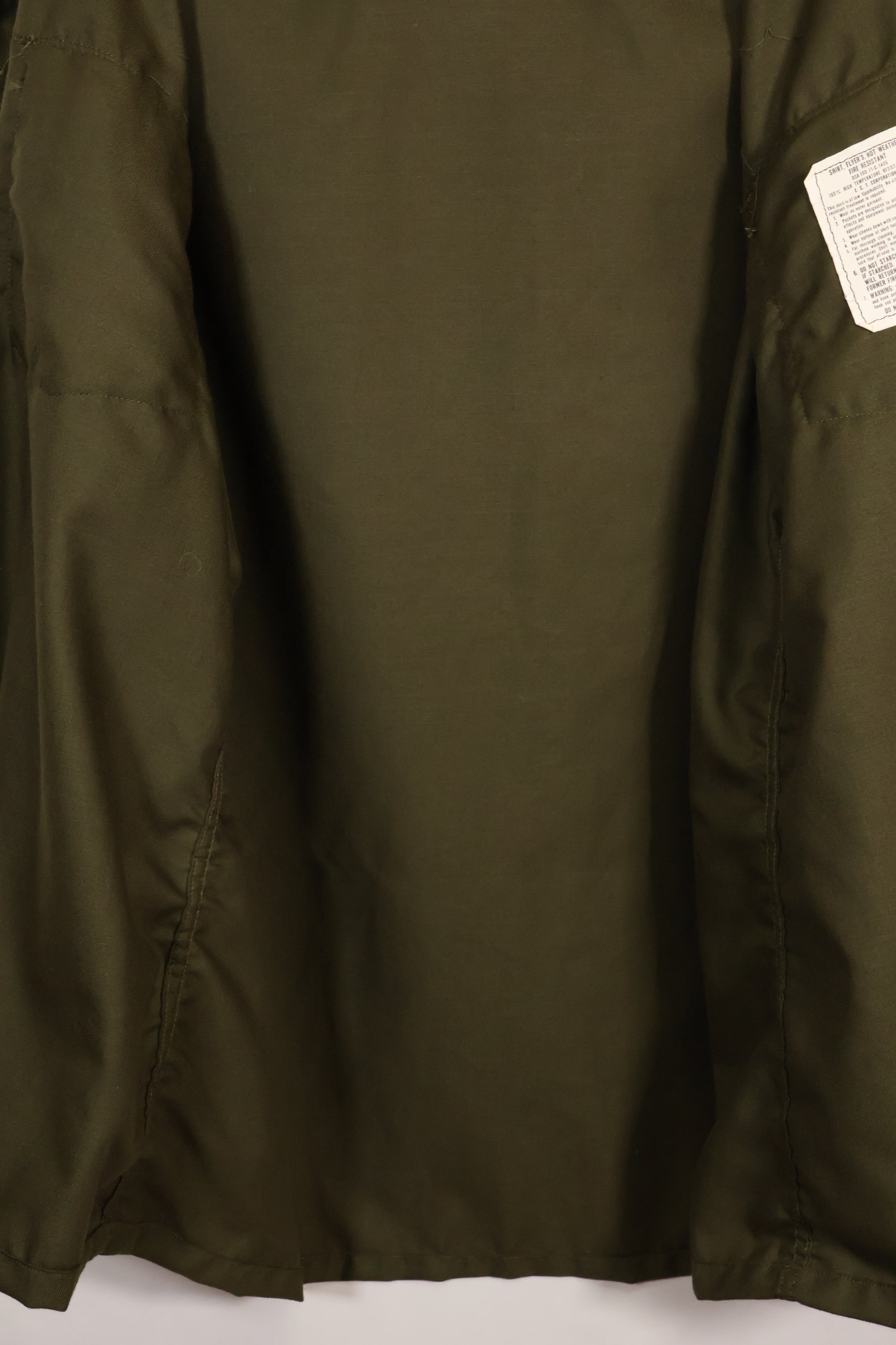 1971年契約　X-L-L　アメリカ軍　NOMEX シャツ　パイロット戦闘服　ほぼ未使用品