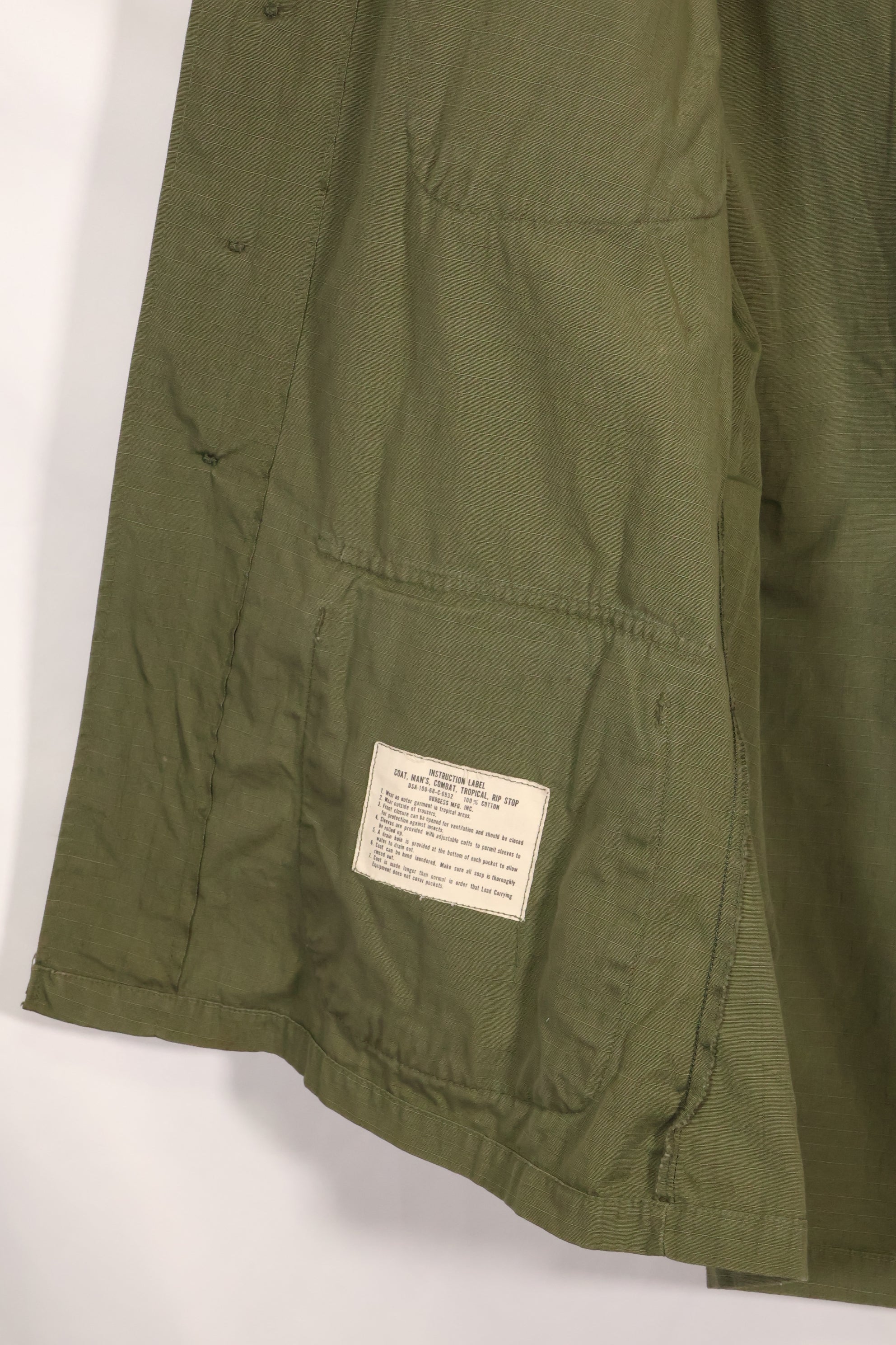 1968 Contract S-S 4th Model Jungle Fatigue Jacket Used