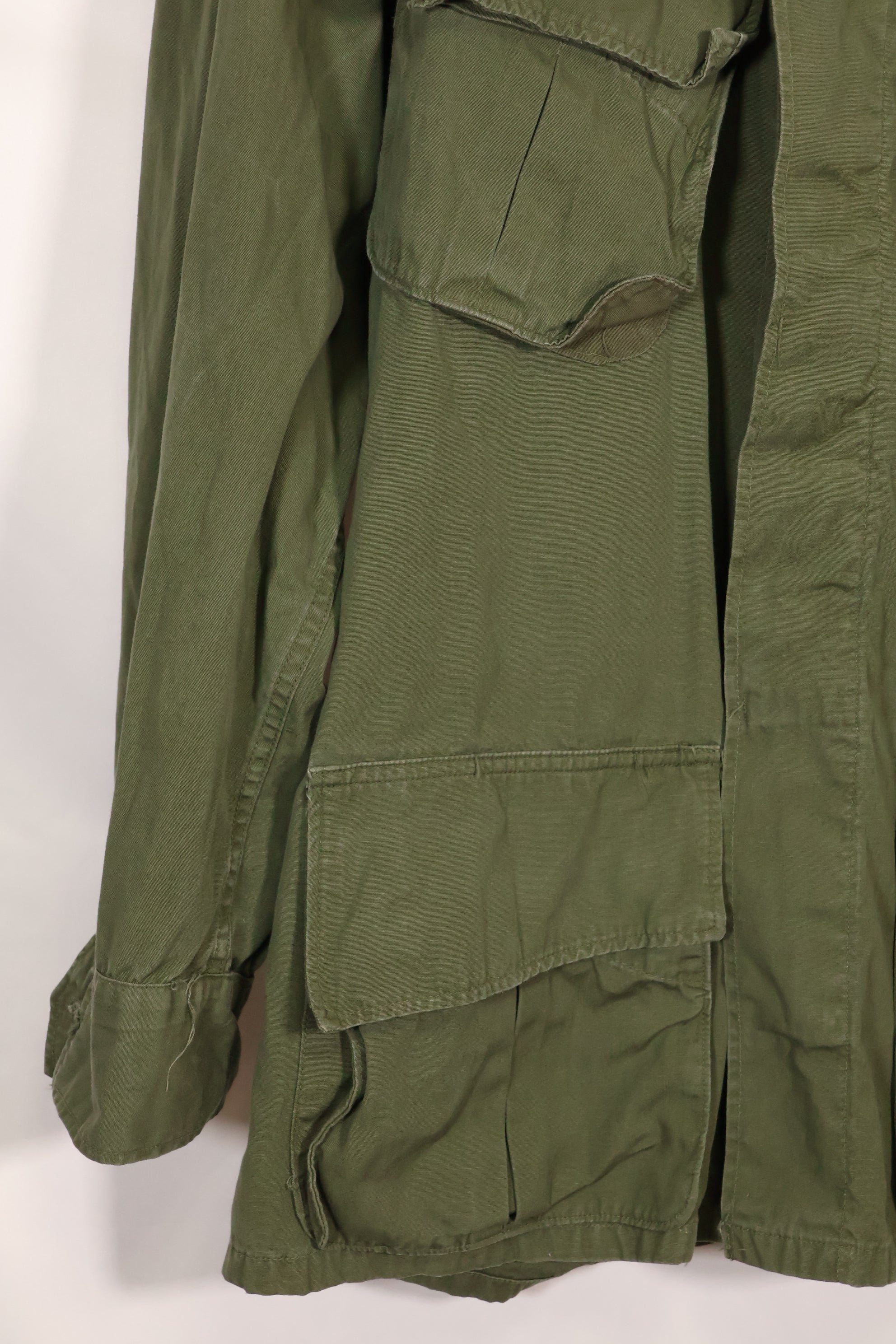 Circa 1966-67 S-R 2nd Model Jungle Fatigue Jacket without epaulettes, eclectic, used.