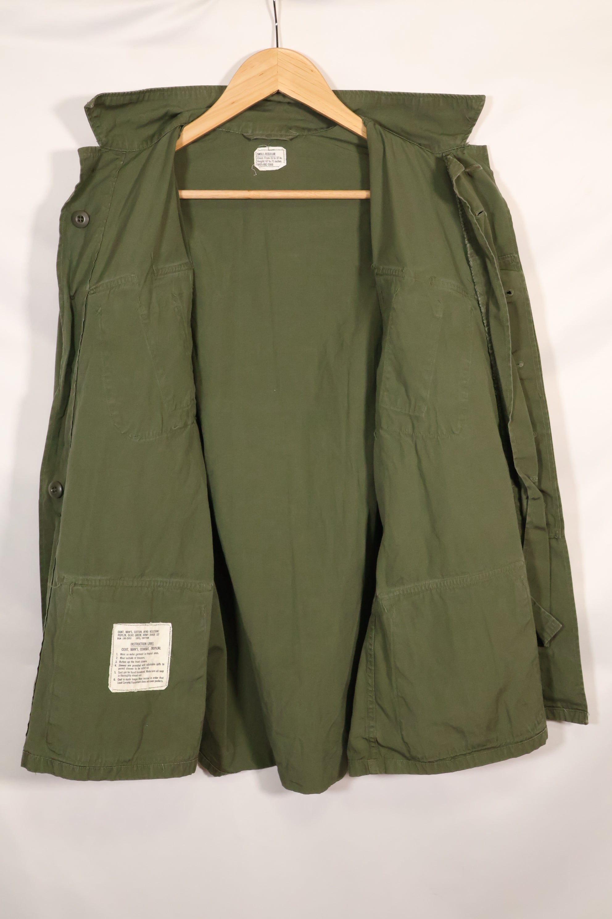 Circa 1966-67 S-R 2nd Model Jungle Fatigue Jacket without epaulettes, eclectic, used.