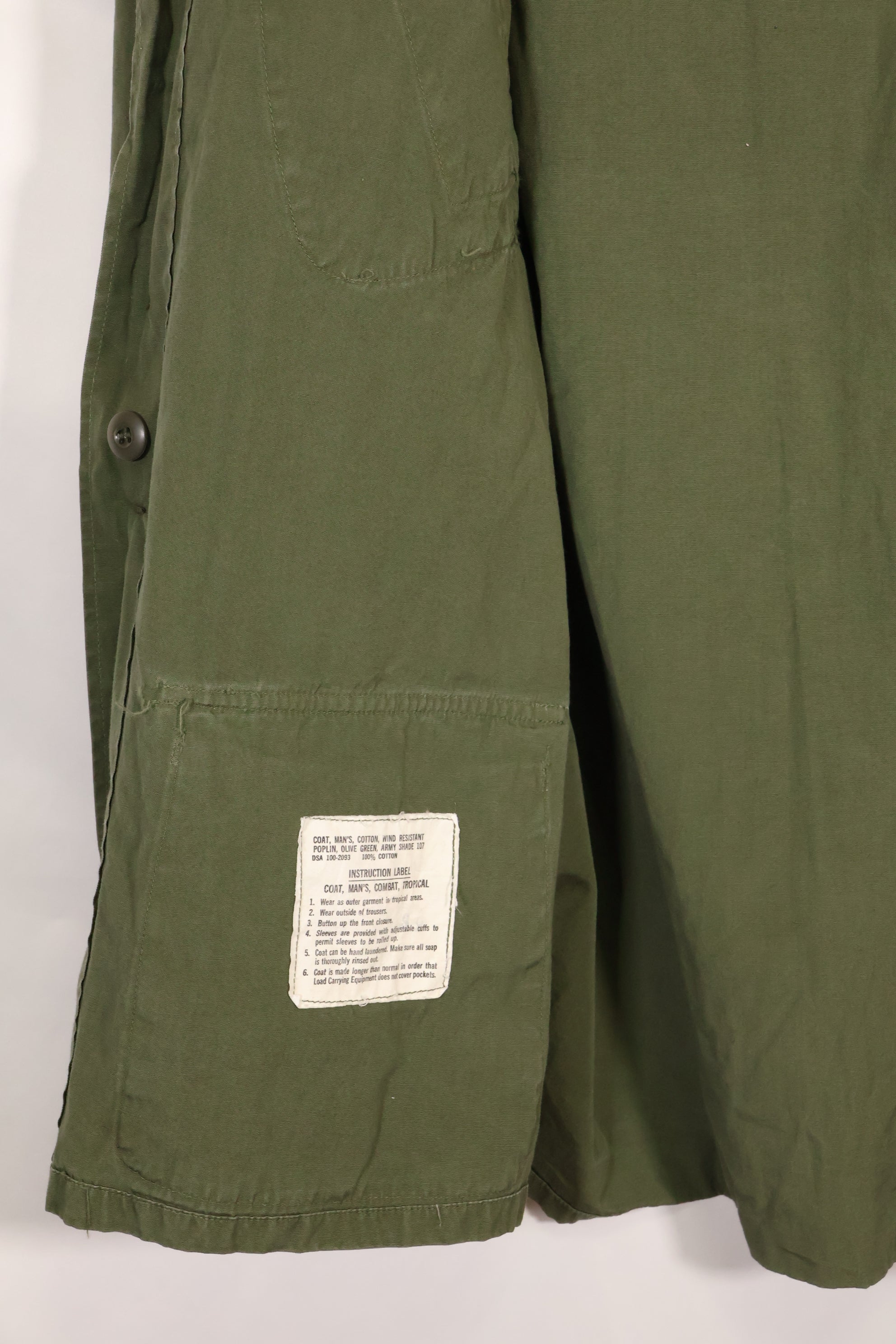 Circa 1966-67 S-R 2nd Model Jungle Fatigue Jacket without epaulettes, eclectic, used.